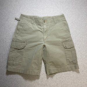 LL Bean Shorts Mens 32 Gray Cargo Natural Fit 9 Inseam Outdoor Hiking Travel